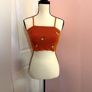 Crop top, Color Orange, size S, brand Forever 21